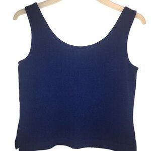 ST JOHN Knit Tank Top Size P (2) Royal Blue
